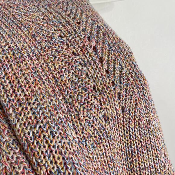 Anthropologie Isla Sweater Tank Size XL Pointelle Knit Halter Rainbow Pastel - Picture 13 of 14